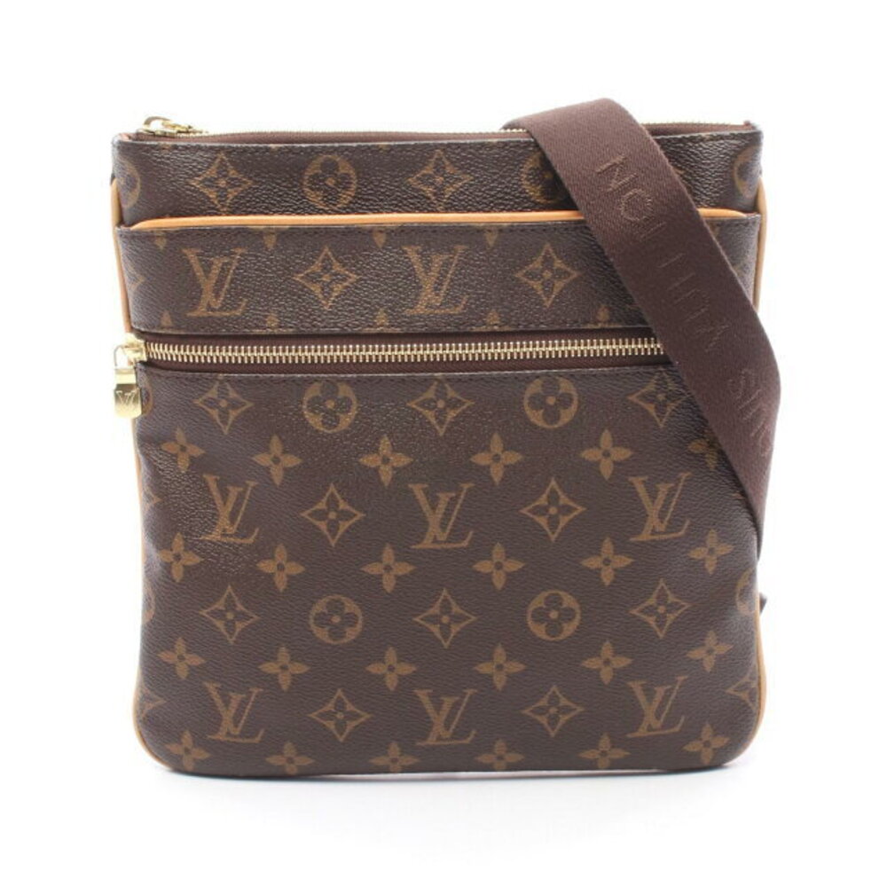 Louis Vuitton Valmy Monogram Shoulder Bag Leather Brown